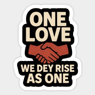 One Love Unity Sticker